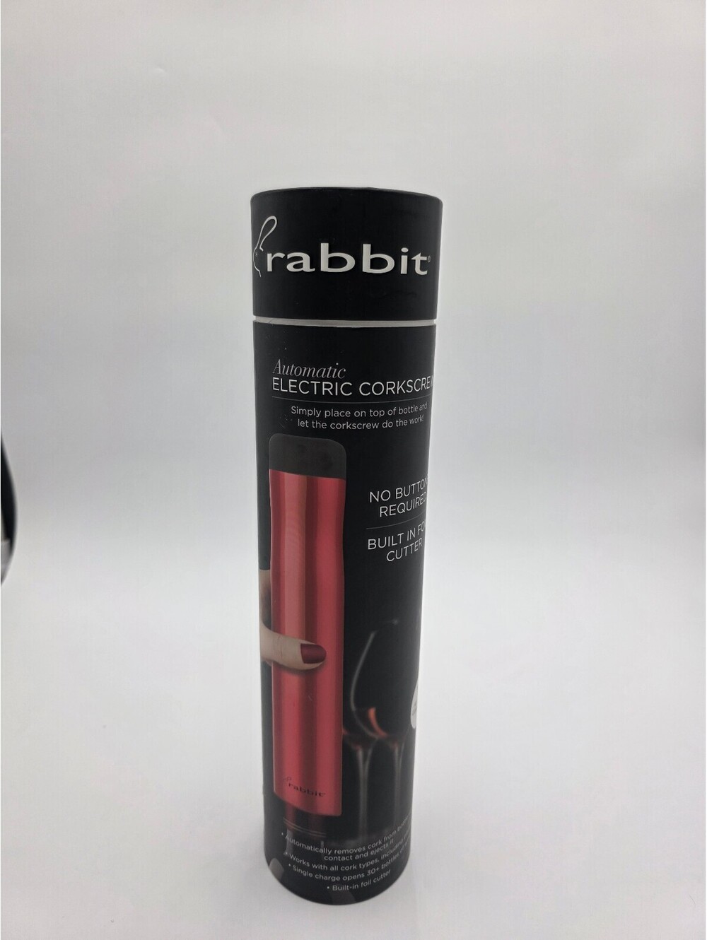 Rabbit Automatic Electric Corkscrew - Red